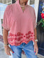Red Scalloped Top