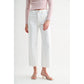 White High Rise Cropped Jeans
