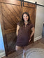 Brown Studded Knit Dress
