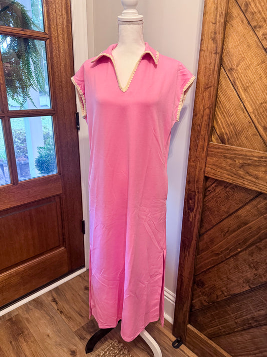 Pink Stitch Midi