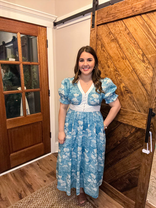 Blue and White Dreams Dress