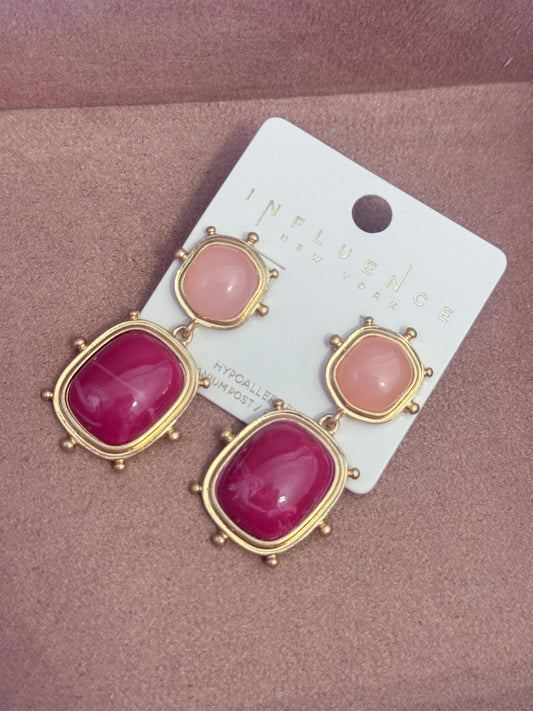 Pink Love Drop Earrings