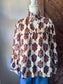 Ruffled High Neck Print Top