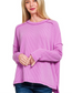 Mauve Corded Long Sleeve Top