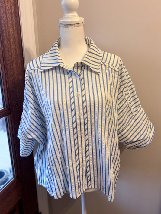 Blue Stripes Top
