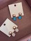 Stone Earring, White