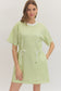 Green Gingham Drawstring Dress