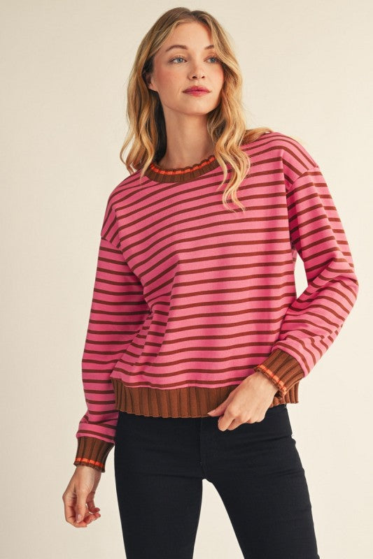 Poppy Stripe Top