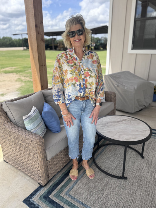 Floral Chiffon Top