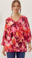 Burgundy Print Dolman Top