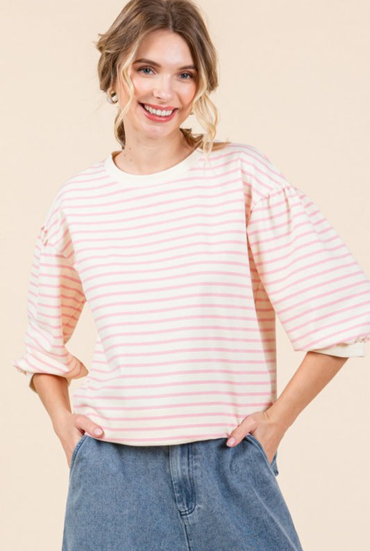 Pink Stripe Top