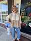 Striped Hoodie Top