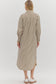 Brown Striped Long Sleeve Dress