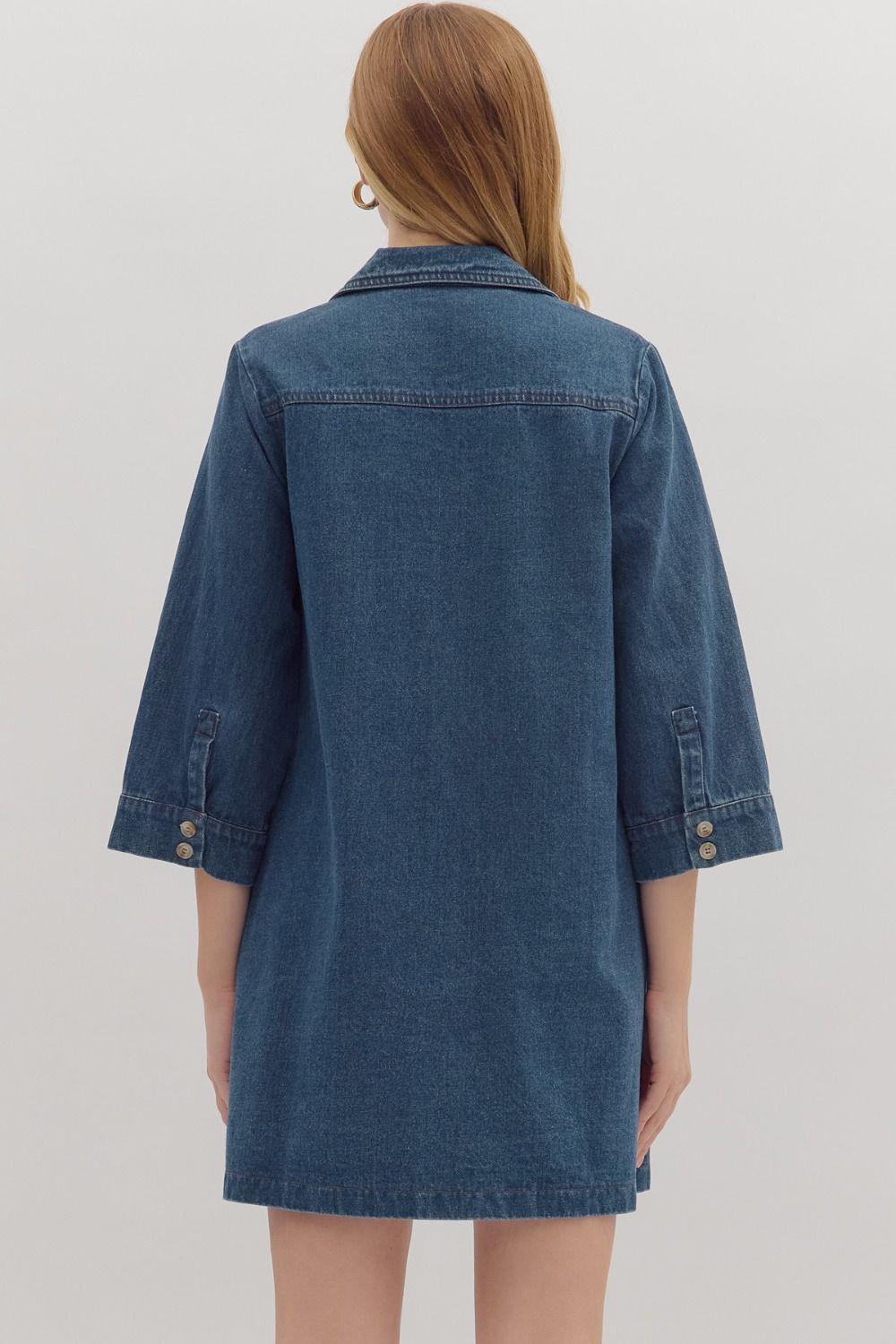 Denim Button Dress