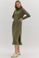 Olive Basic Mock Neck Dress