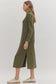 Olive Basic Mock Neck Dress