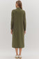 Olive Basic Mock Neck Dress