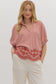 Red Scalloped Top