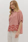 Red Scalloped Top