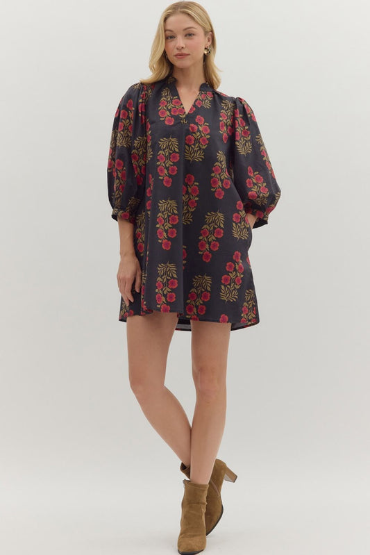 Midnight Blooms Dress