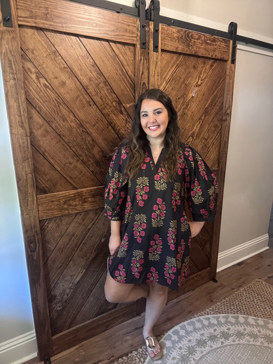 Midnight Blooms Dress