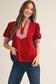 Burgundy Stripe Top