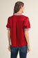 Burgundy Stripe Top