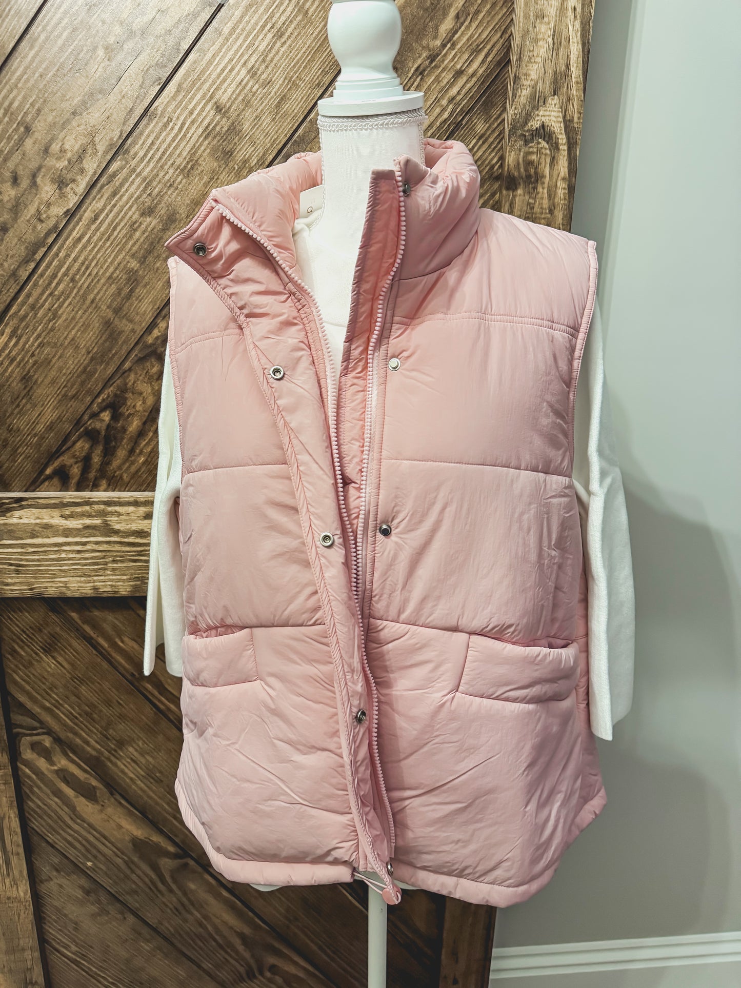 Light Pink Puffer Vest