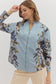 Blue Fall Florals Top
