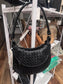 Black Woven Shoulder Purse