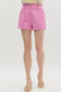Pink Cuffed Shorts