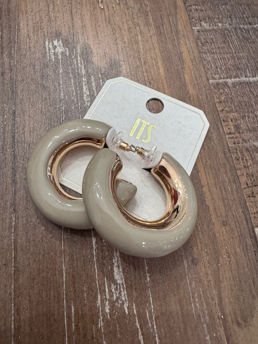 Taupe Colored Hoops