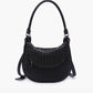 Black Woven Shoulder Purse