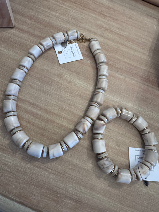 Taupe Beaded Bracelet