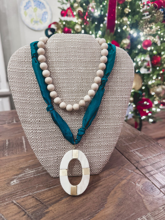 White Small Beaded Necklace