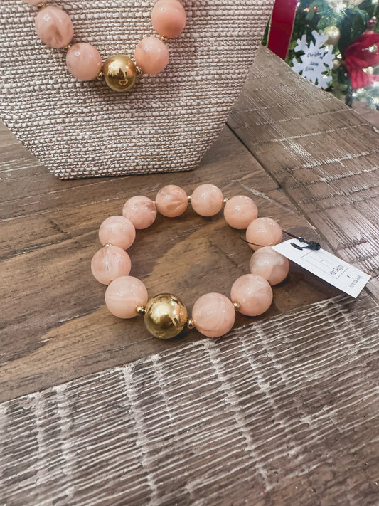 Pink Beaded Bracelet
