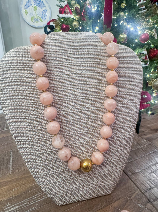 Pink Beaded Necklace