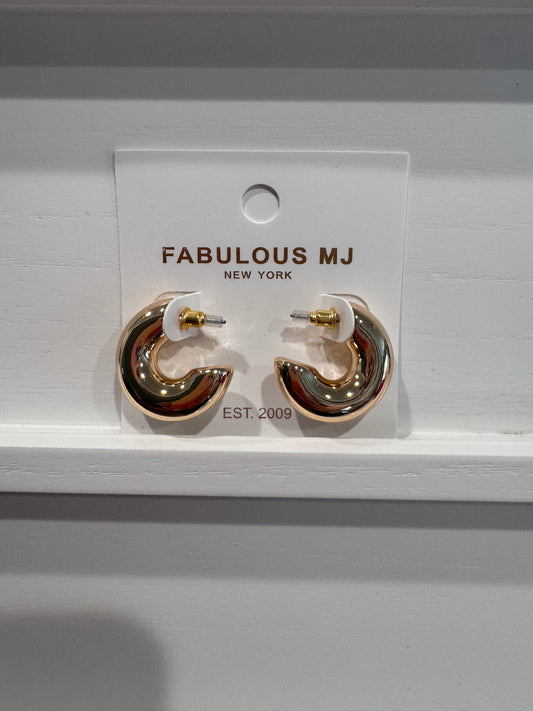 Golden Puff Earrings