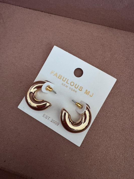 Golden Puff Earrings