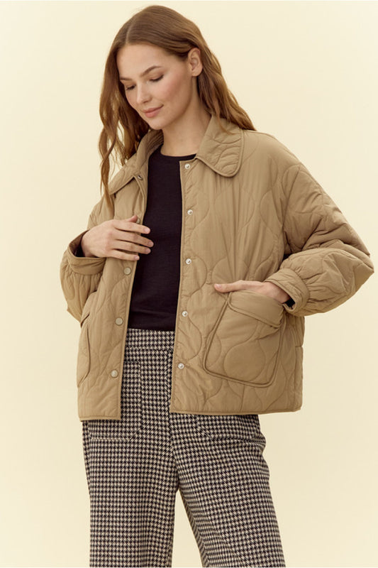 Khaki Quilted Jacket
