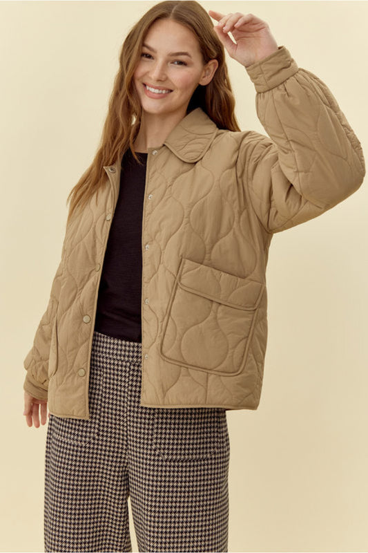 Khaki Quilted Jacket