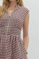 Brown Gingham Midi
