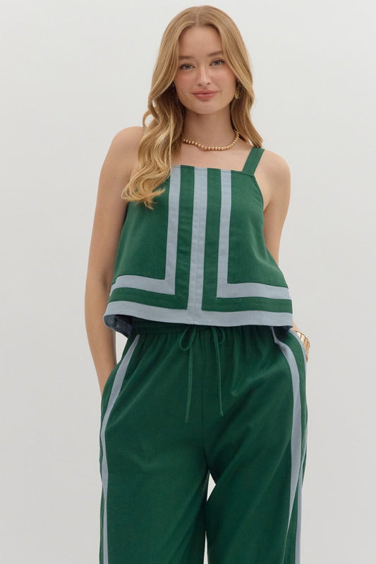 Emerald Stripe Set