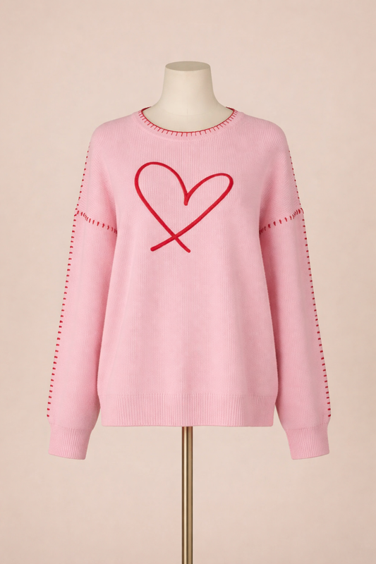 Love Stitch Sweater - Ready for Pickup / Ship 1/16