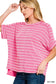 Stripe Basic Top: Pink