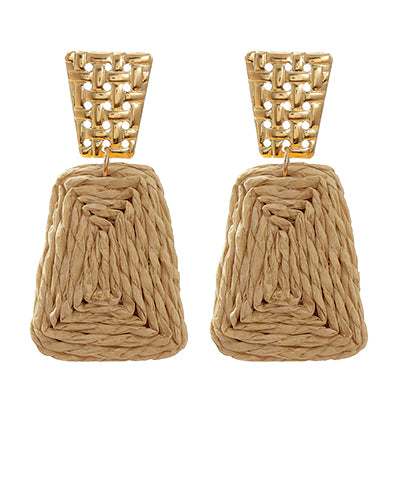 Raffia Trapezoid Earrings