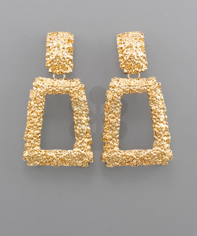 Textured Trapezoid Earrings