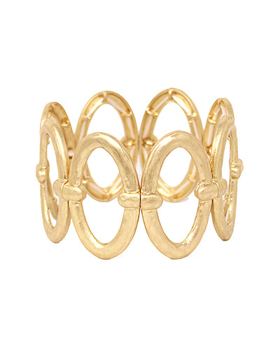 Linked Hammered Oval Bracelet