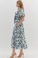 Wrenley Teal Florals Midi