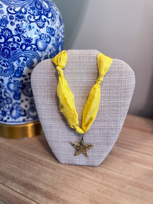 Golden Star Scarf Necklace